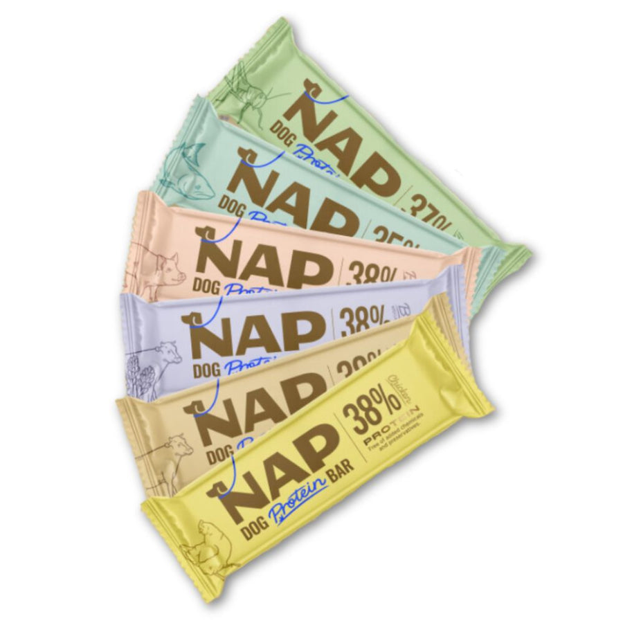 NAP Proteinriegel für Hunde | Gesunder Snack | Viele Sorten